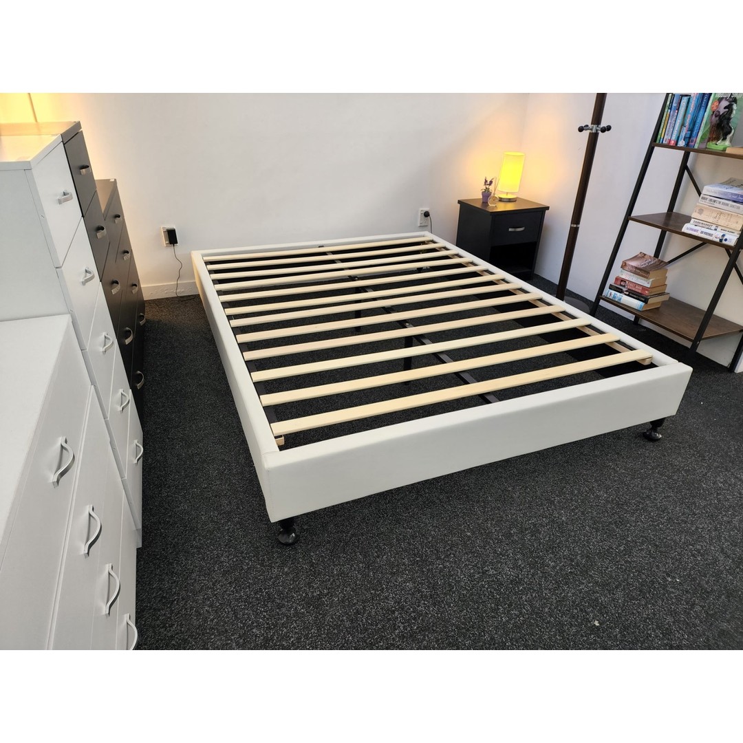 Instock Furniture & Living Betty bed base Boxed bed Queen size PVC