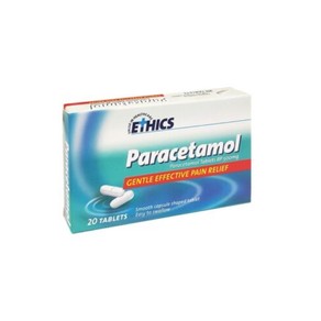 Ethics Paracetamol 500mg Tablets, 20 pack (Quantity Limit 5)