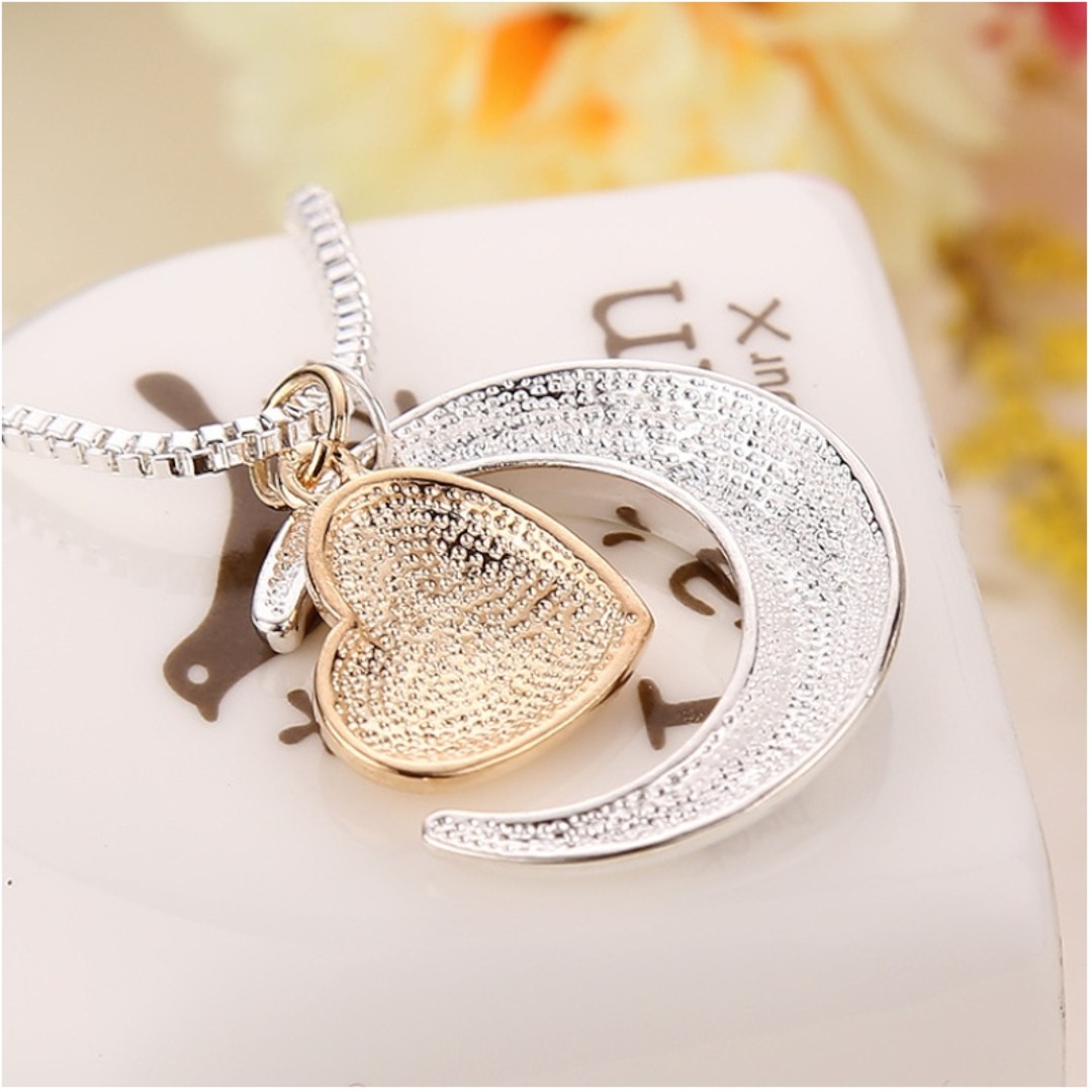 Necklaces I Love You To The Moon And Back Fashion Pendants Y000199, Pack of 1 Gold, hi-res
