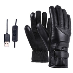 Men Heated Gloves Rechargeable USB Hand Warmer Electric Heating Gloves Winter Cycling Thermal Touch Screen Bike Gloves Windproof