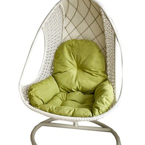 Egg Chair Cushion Hanging Swing Chair Seat Pad with Backrest Pillow - Green