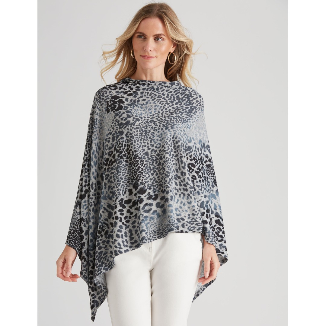 Womens Millers Printed Brushed Poncho