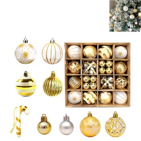 Christmas Ball Ornaments Plastic Hanging Decorative Baubles Set for Holiday Party Decor-Style 5