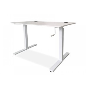 Manual Adjustable Desk 120CM Standing Desk White Ergochoice