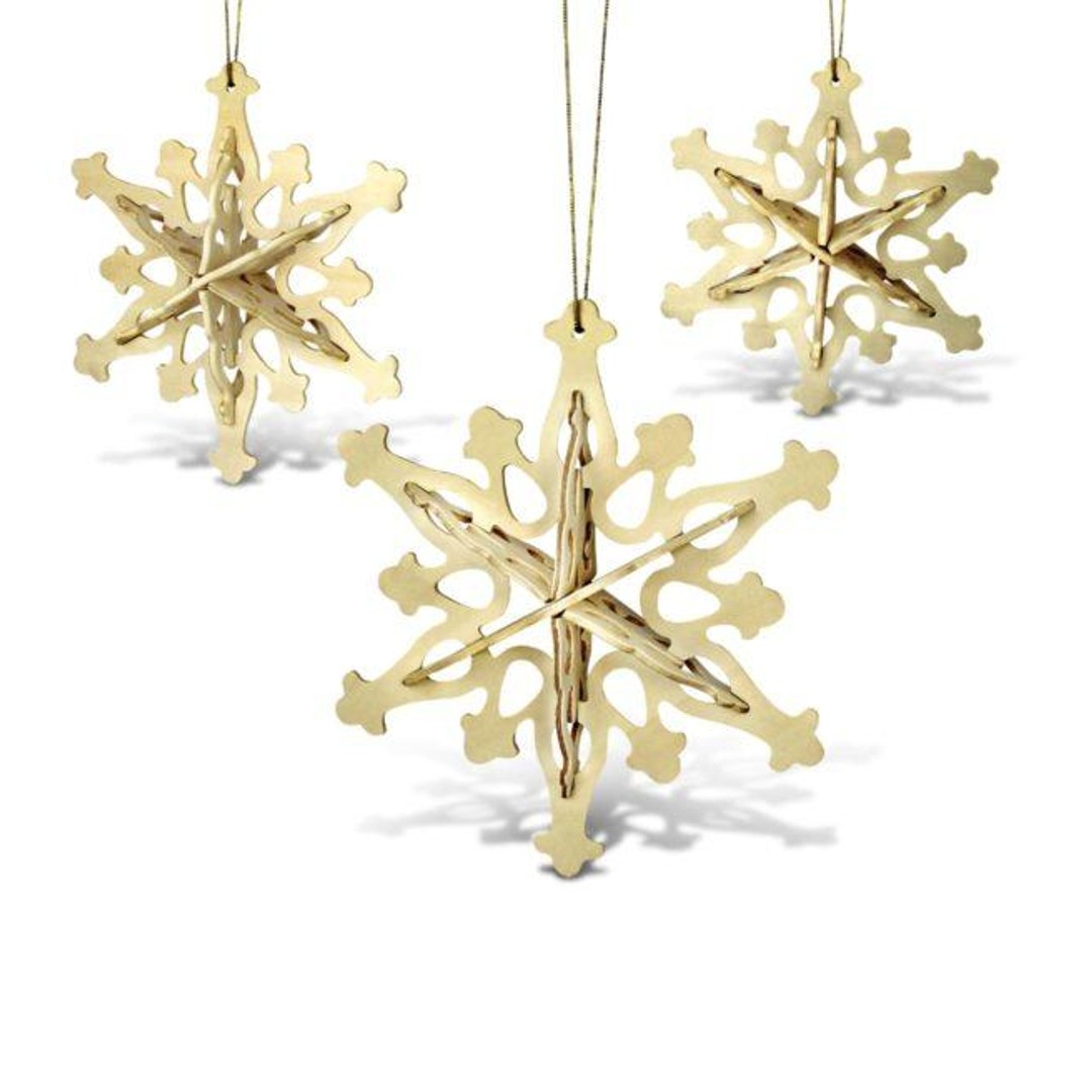 3D Puzzles Snowflake Ornaments