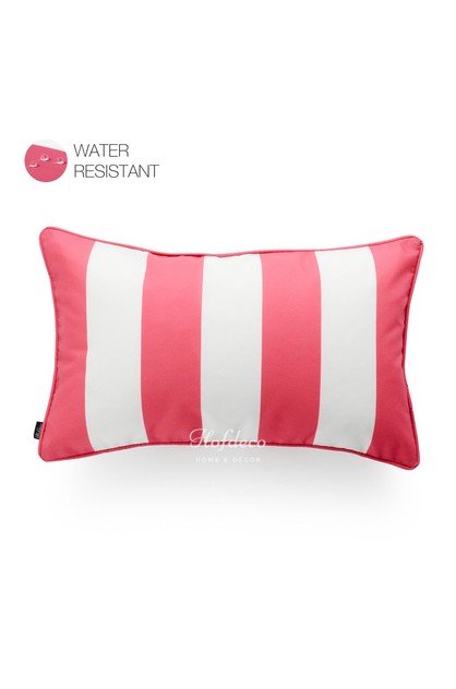 Hot Pink Outdoor Lumbar Pillow Cover, Hot Pink Lumbar Outdoor Pillows