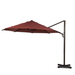 Garden Cantilever Round Umbrella for Outdoor - Red