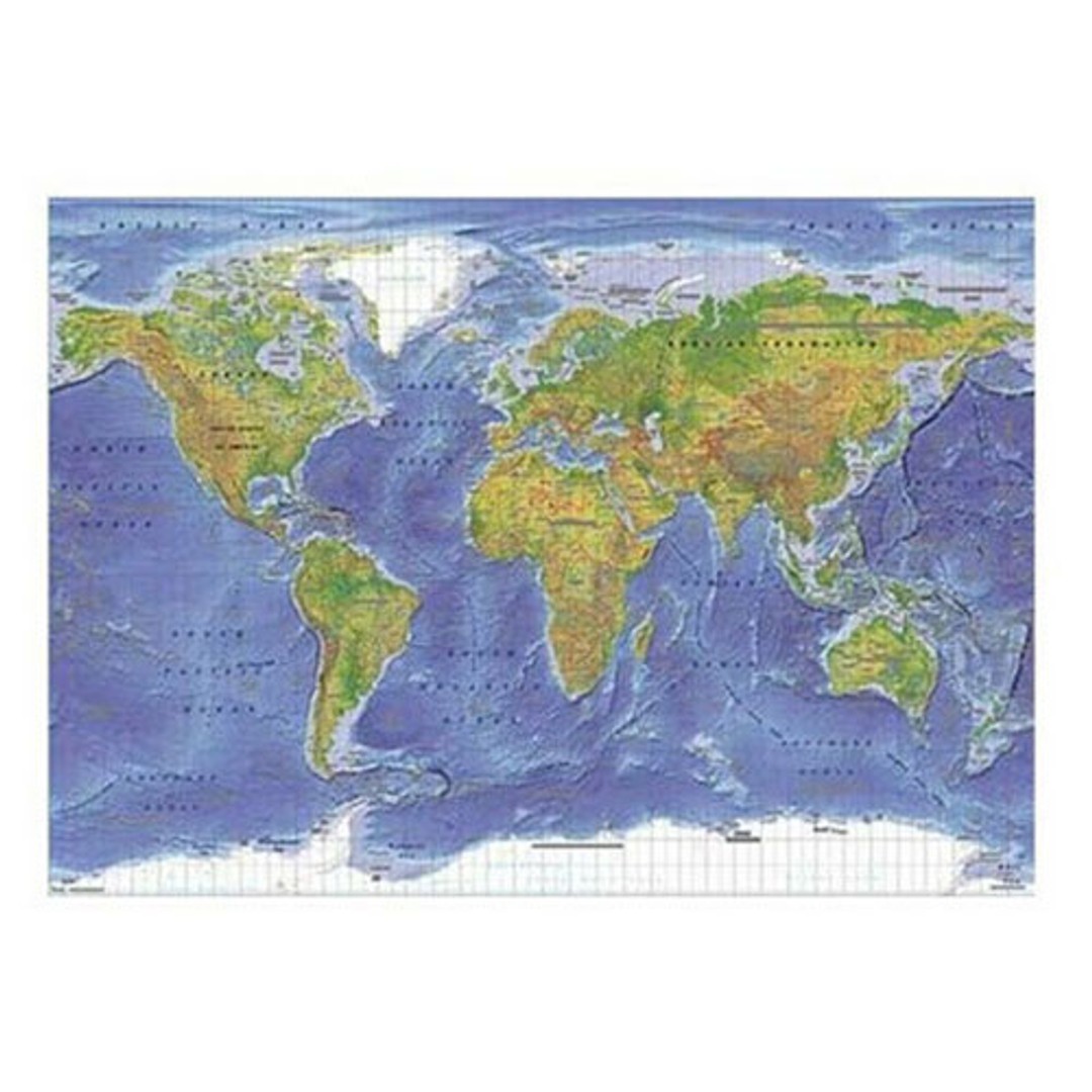 World Map Poster - Terrain