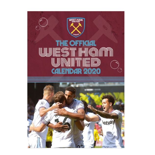 West Ham United Neue Offizielles 2020 Fußball Kalender 