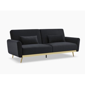 TSB Living Limpley Sofa Bed Velvet Black