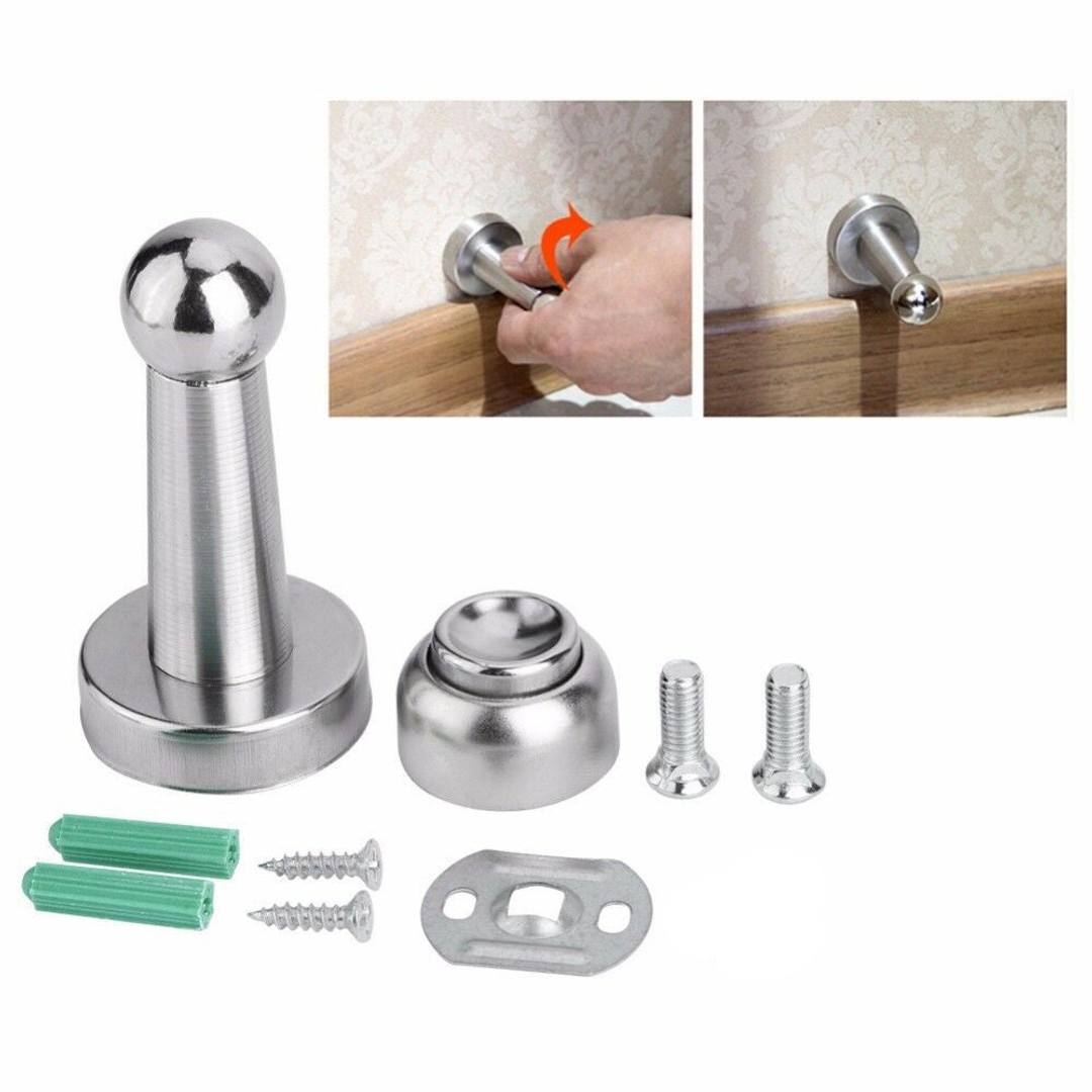 Stainless Steel Strong Magnetic Door Stop Stopper Holder Catch Suction
