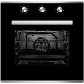 Vogue Wall Oven 60cm - 9 Function - Black Glass with SS Handle