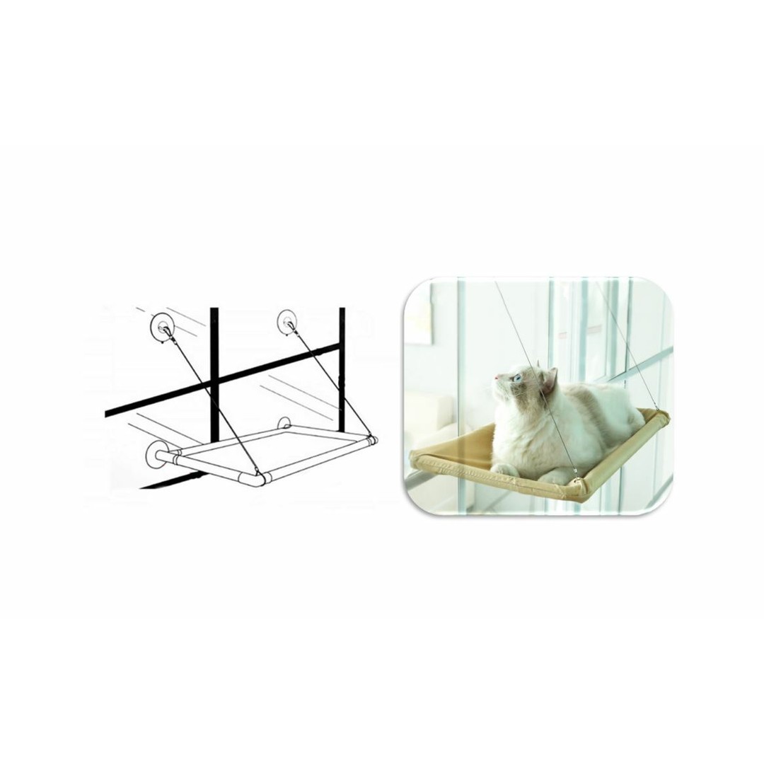 HES Cat Window Perch Hammock Seat Bed for Indoor Cats Resting Seat Hanging Bed