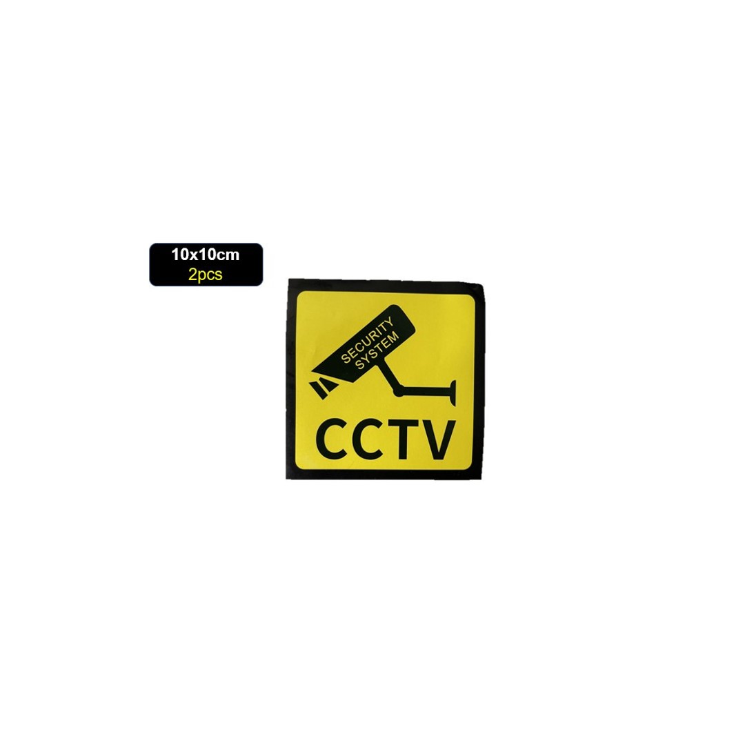 HES 2pcs CCTV Security System Sticker Sign Camera in Operation Warning Safety