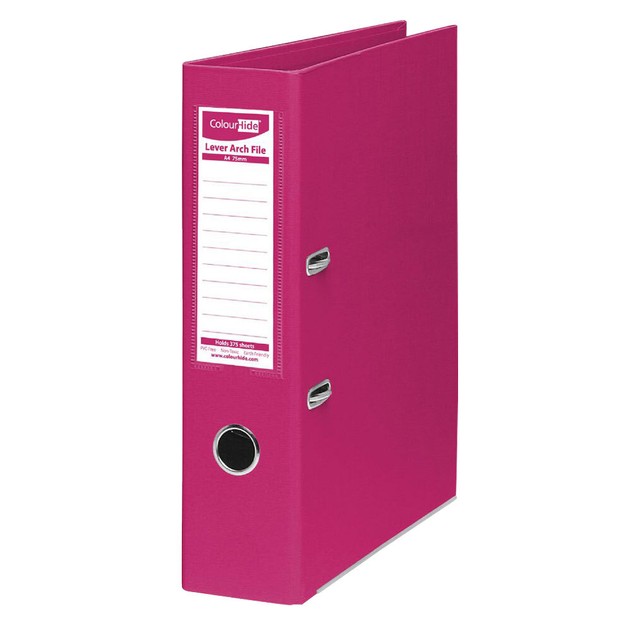 8PK ColourHide A4 375 Sheets Lever Arch File Folder/Binder Office Organiser Pink 