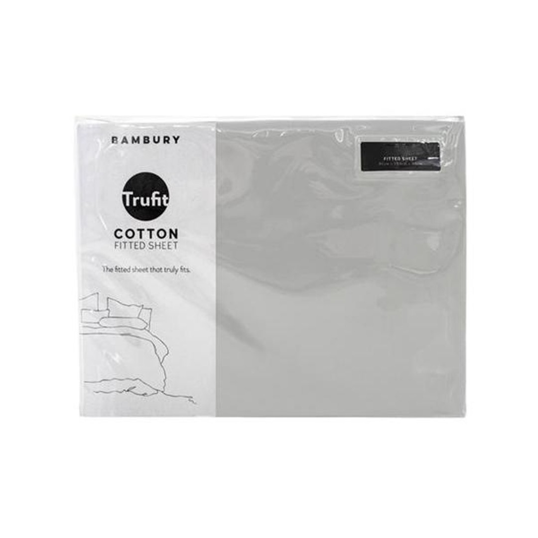 Bambury Trufit Fitted Sheet Silver King