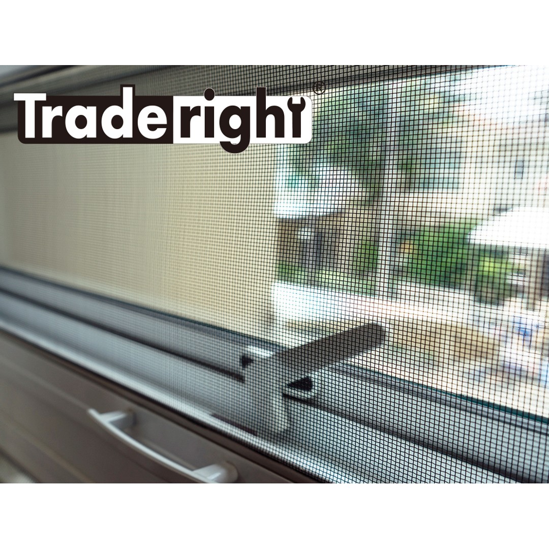 Traderight Insect Screen Mesh Flyscreen Doors Window Fly Net Fiberglass Roll 30M, Black, hi-res