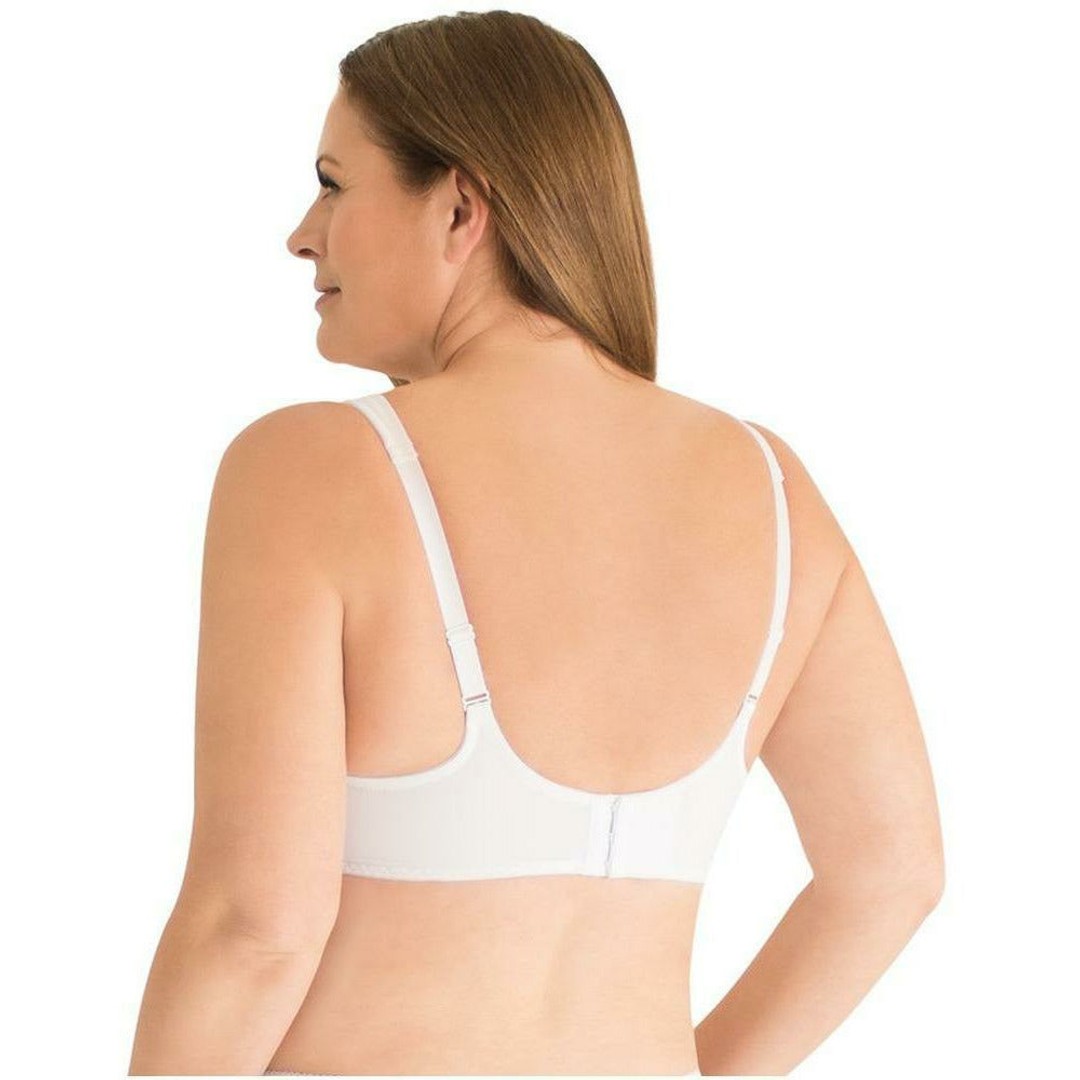 Leading Lady Ava Underwired Scalloped Lace Bra with Wide Straps, White, hi-res