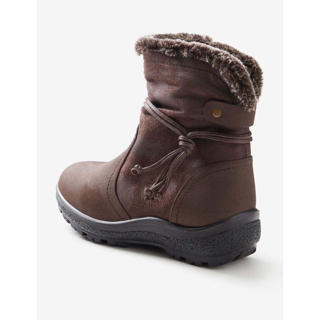 Womens Riversoft Sinead 2 Ruched Tie Boot, Brown, hi-res