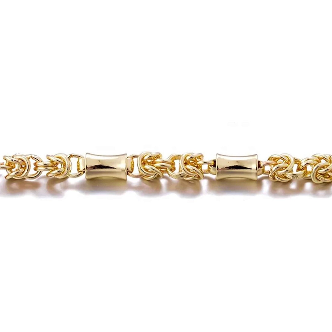 18K Gold Chain - Ideal for Bracelet or necklace "Brisbane" (sold per cm), , hi-res