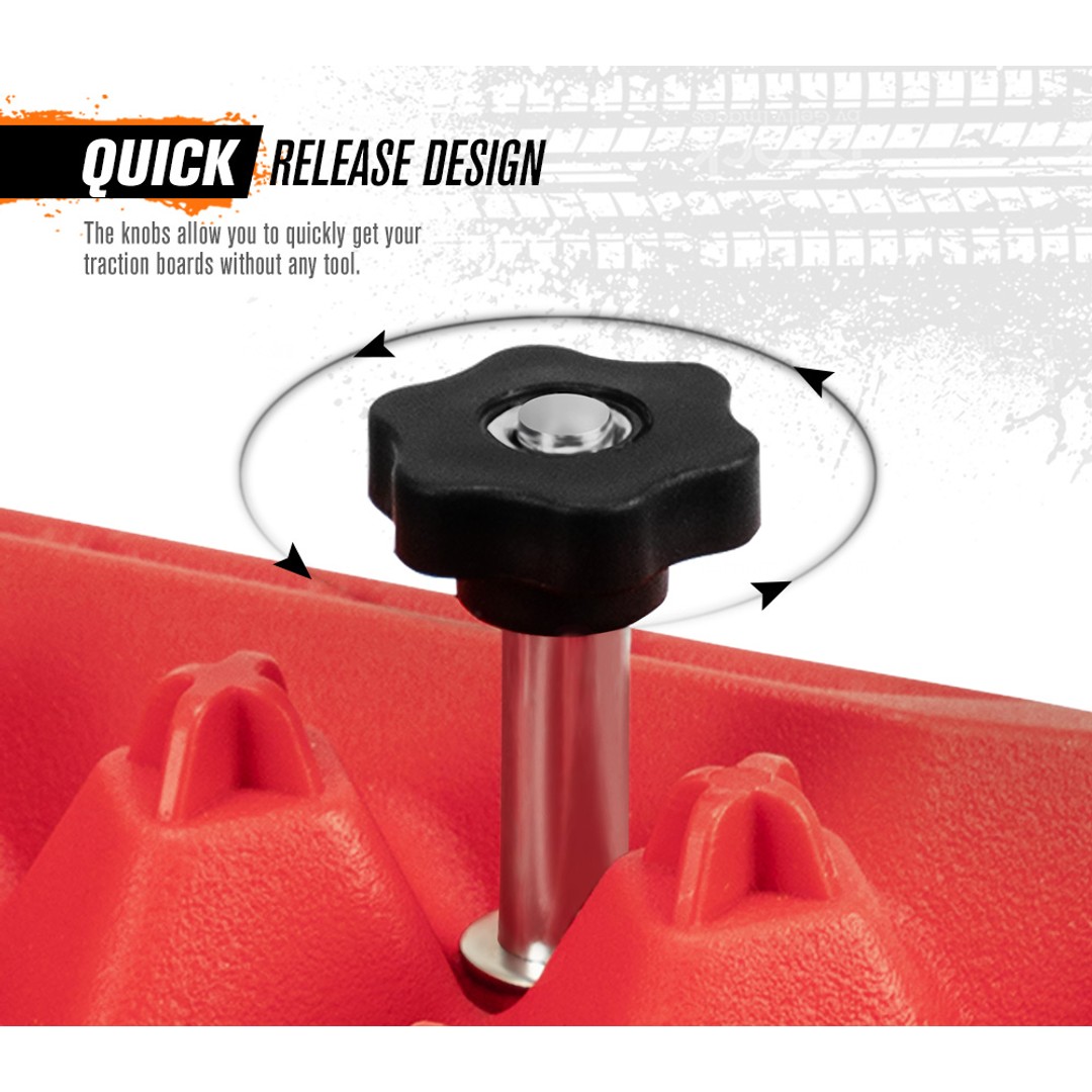 BUNKER INDUST Recovery Tracks Mounting Kit 4 Pins Track Holder Brackets Roof Rack Mounts, , hi-res