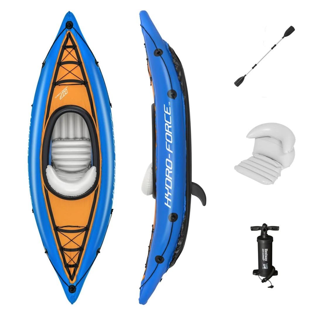 Bestway Hydro-Force 2.75mx81cm Cove Champion Inflatable Kayak w/ Paddles Set