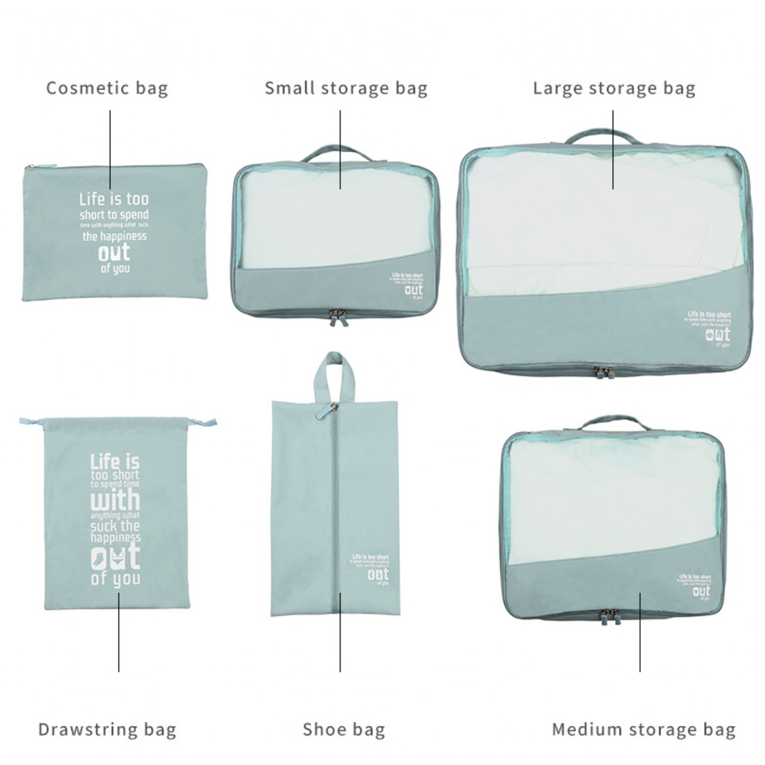 Taylorson Travel Packing Cube & Pouch | Travel Organizer - 6pcs, Khaki, hi-res