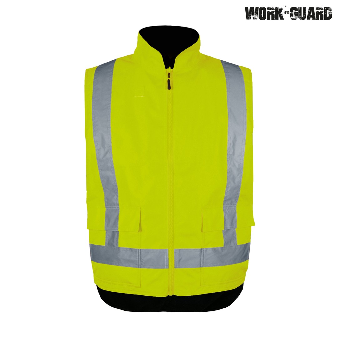 Work-Guard Reversible Fleece Lined Safety Vest Day/Night