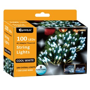 Sansai 100 LED Electric Lumini Decorative/Christmas String Lights Cool White