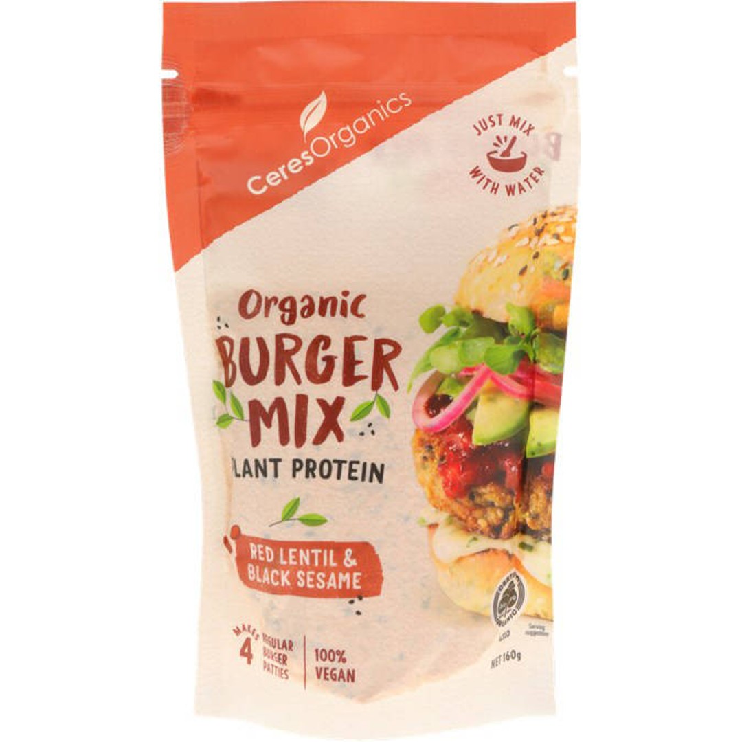 Ceres Organic Burger Mix - Red Lentil & Black Sesame