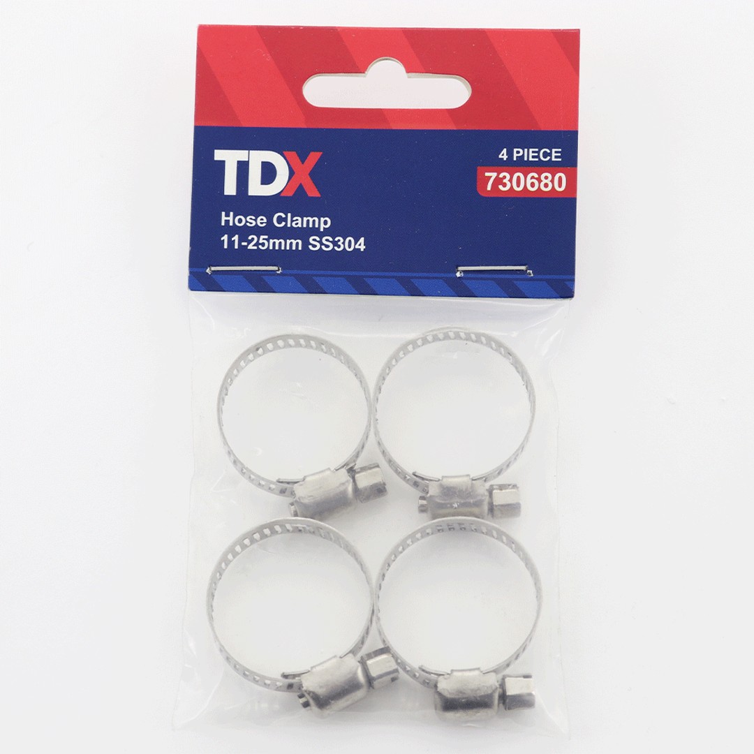 TDX Hose Clamp 11-25mm - Pack of 4