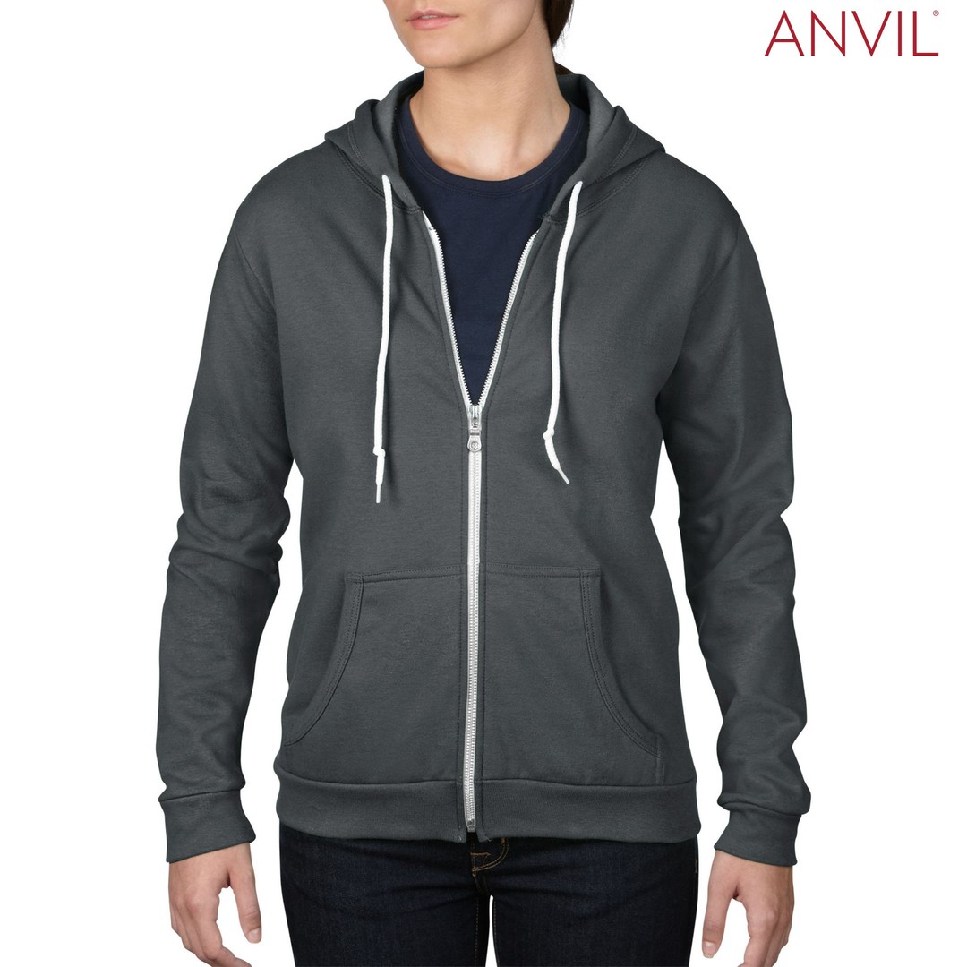 Anvil Ladies Full-Zip Hooded Fleece