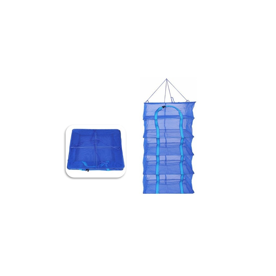 HES 95cm 5 Tiers Mesh Hanging Dryer Net Herb Fish Drying Rack Toys Clothes
