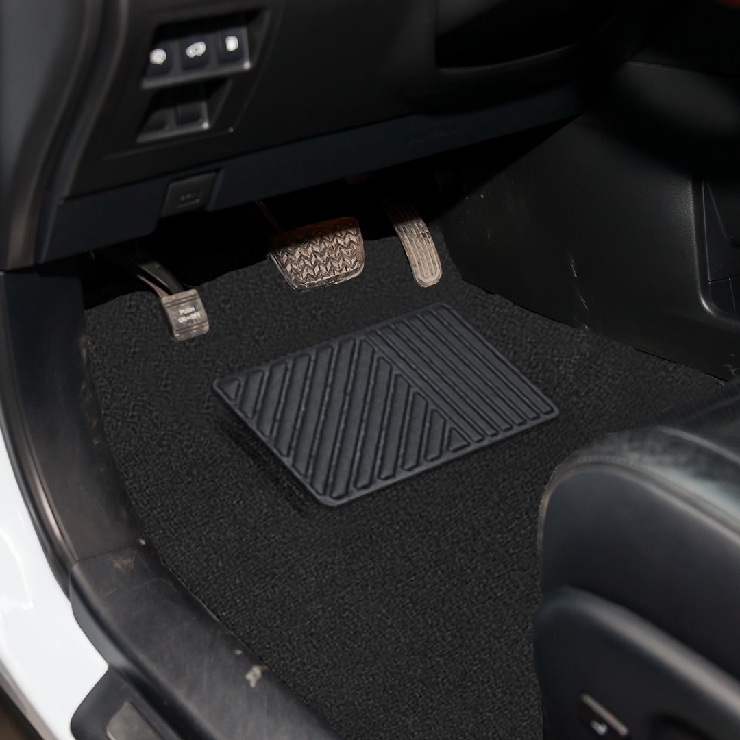 Car Carpet Floor Mats Front Rear Universal Fit 4 pcs Black