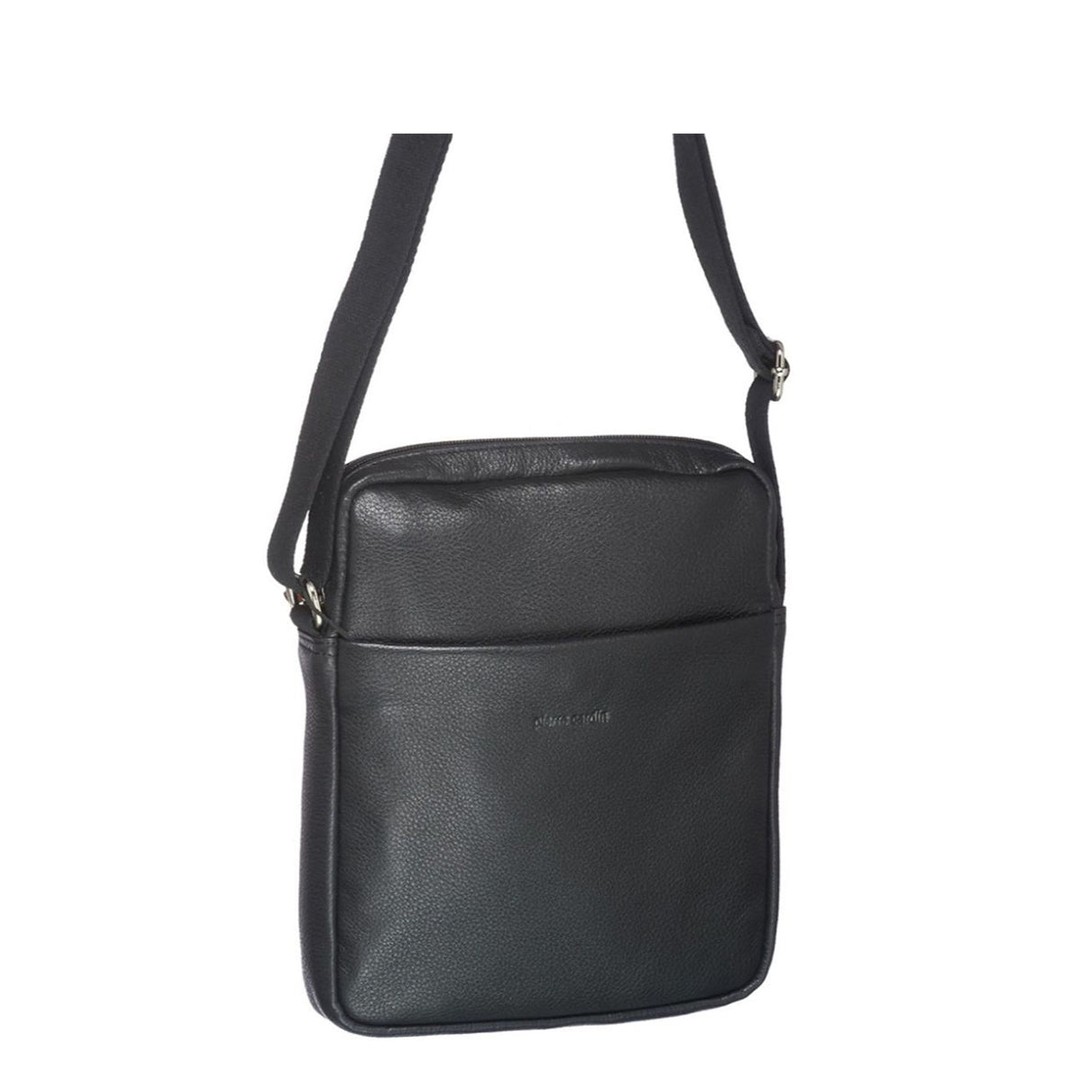 Pierre Cardin Wallis Italian Leather iPad Bag Black