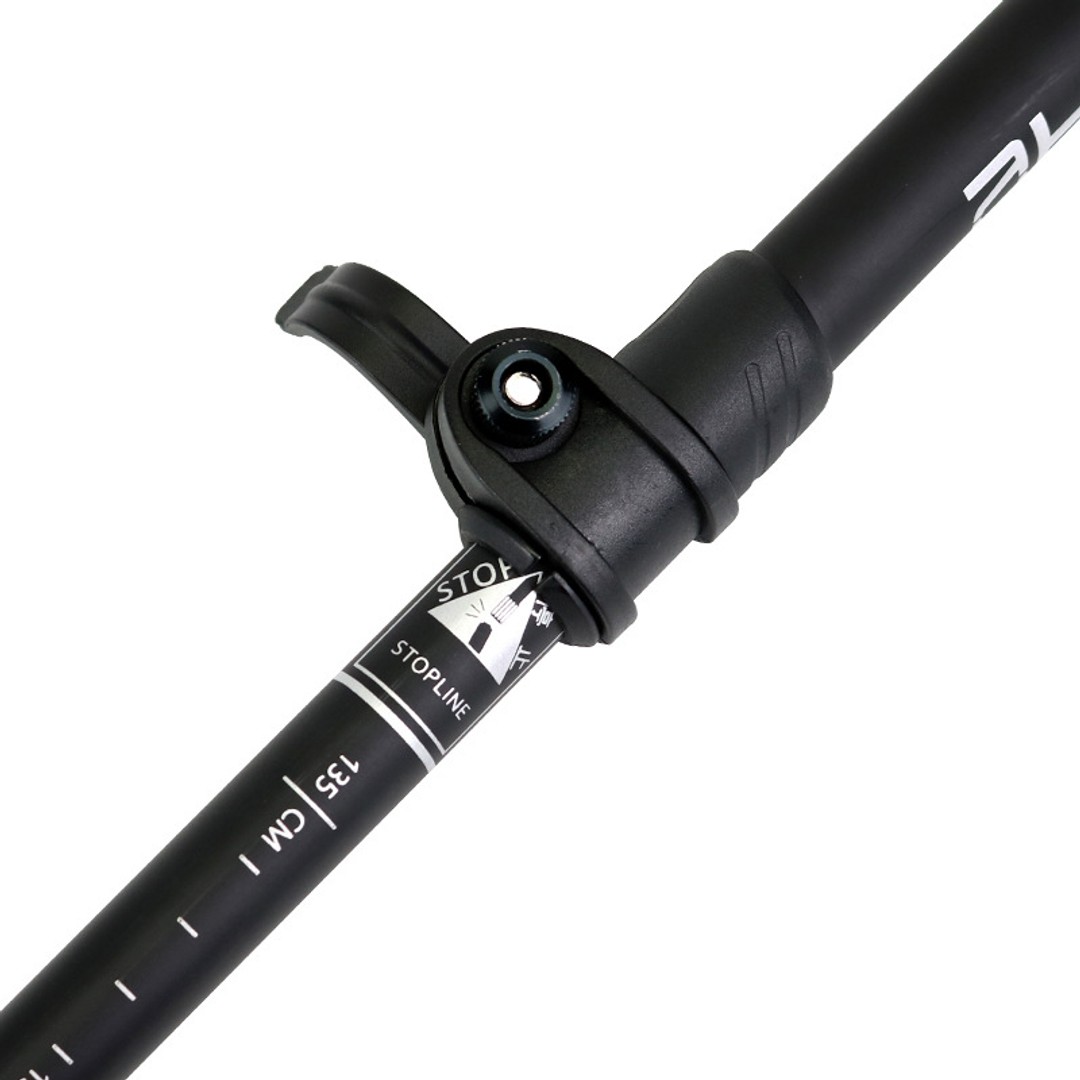 Aluminum Alloy Foldable Ultralight Hiking Pole-Black, As shown, hi-res