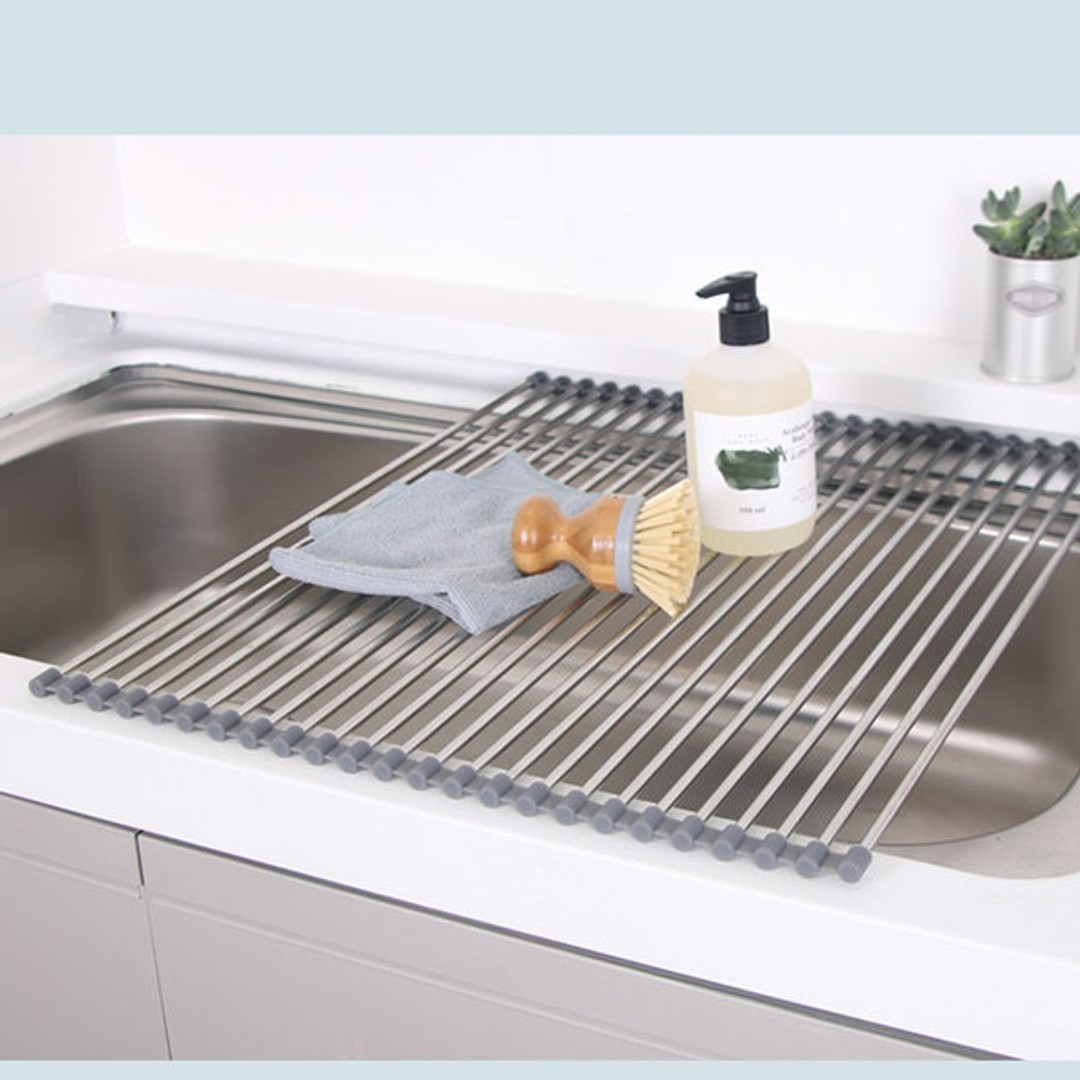 Bukcal Over the Sink Roll-Up Dish Drying Rack 24 bar, , hi-res