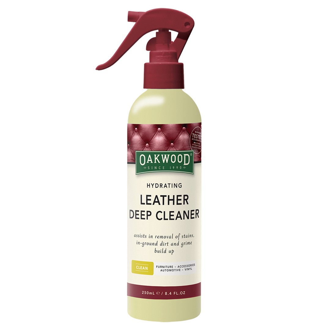 Oakwood 250ml Hydrating Leather Deep Cleaner Spray Furniture Upholstery Care, , hi-res