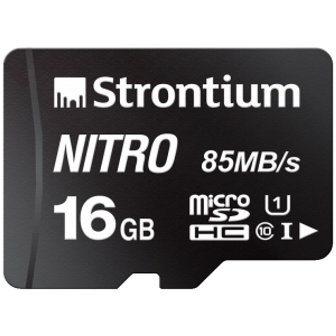 NITRO 16GB MICRO SD WITH ADAPTER - 85MB/S U1 CLASS 10 SRN16GTFU1QA