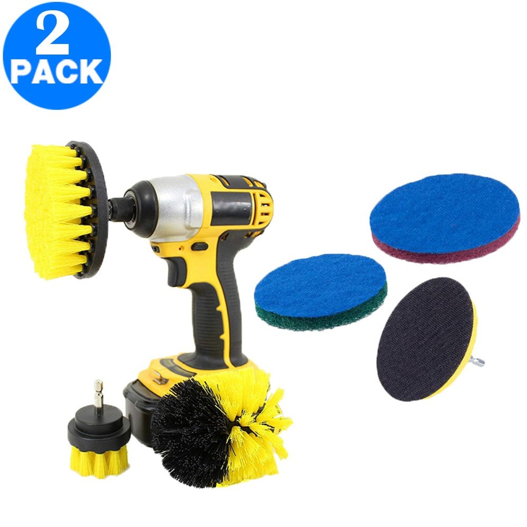Set of 3PCS Universal Drill Power Brushes and Sponge Yellow
