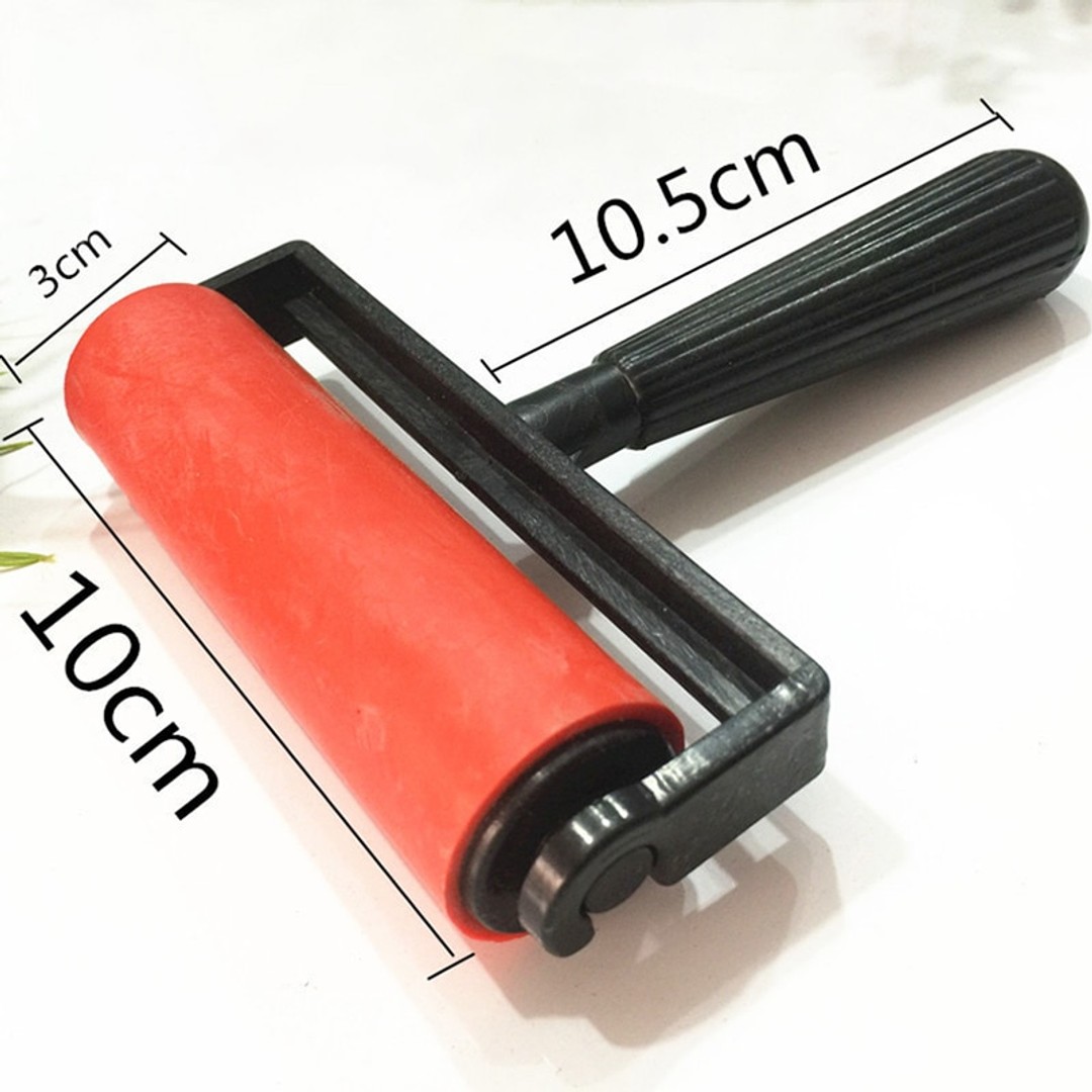 10cm Printmaking Rubber Roller Soft Brayer Craft Projects Ink And Stamping Tools Print Rollers Construction 