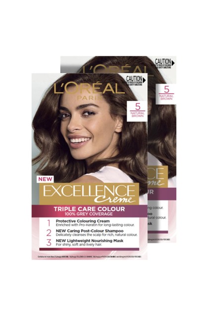 BUNDLE - 2 x L'Oréal Paris Excellence Creme Hair Colour, 5 Brown | L'Oréal  Paris Bundle Deals Online | TheMarket New Zealand