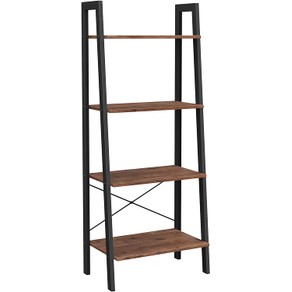 Vasagle Mariah 4 Tier Ladder Bookshelf  - Hazelnut Brown