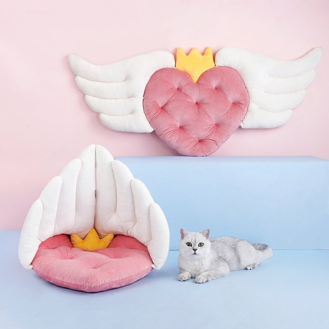 ZEZE 2-IN-1 Dual-Use Angel Pet Bed & Mat