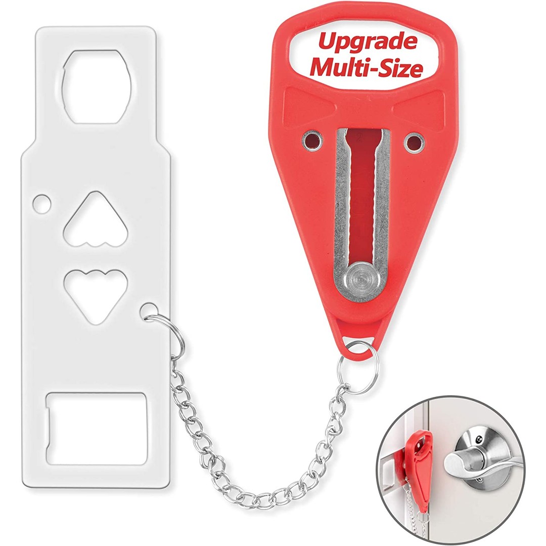 Portable Traveling Hotel Home Safety Door Lock, As shown, hi-res