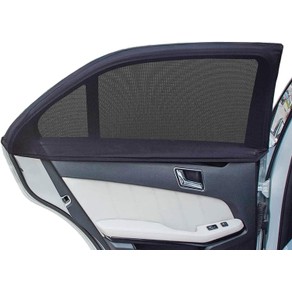 Zakka 2 Pack SUV Car Rear Windows Sunshade 2 Pack Breathable Stretchy Mesh for Rear Side Windows Block Sunlight