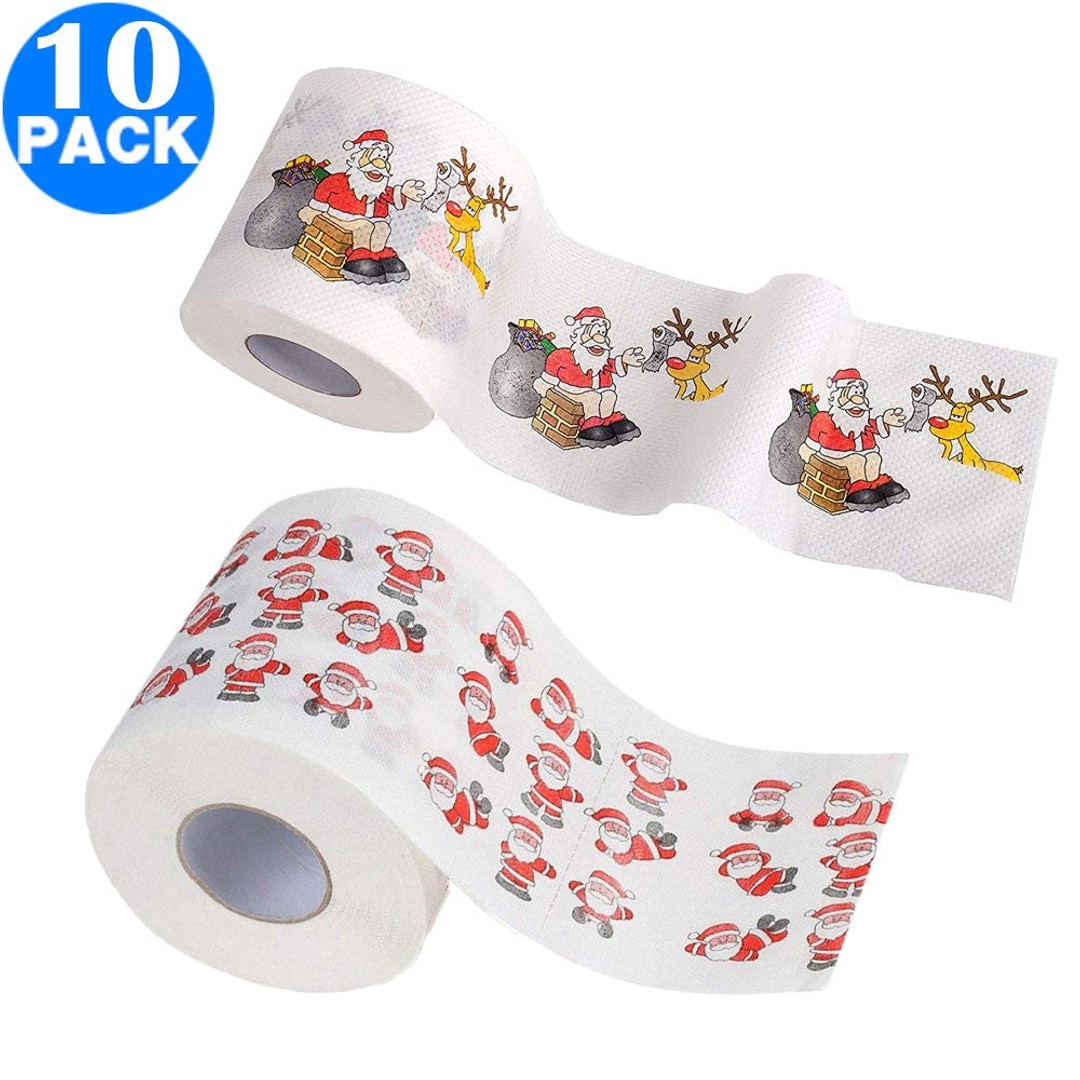 10 Pack Creative Style Christmas Toilet Paper A+D