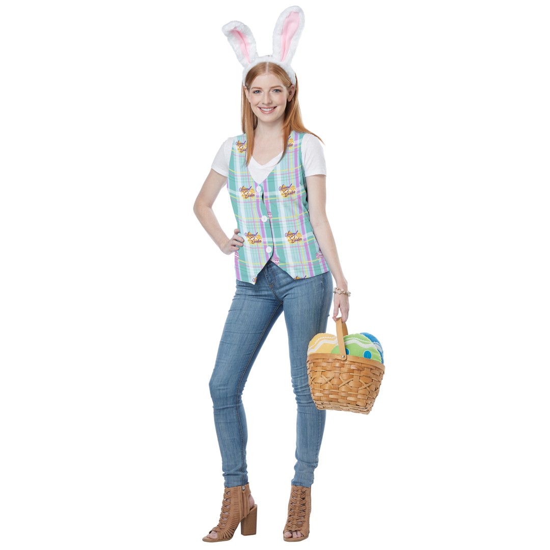Costume King® Easter Bunny Hare Rabbit Headband Vest Holiday Dress Up Womens Costume Kit