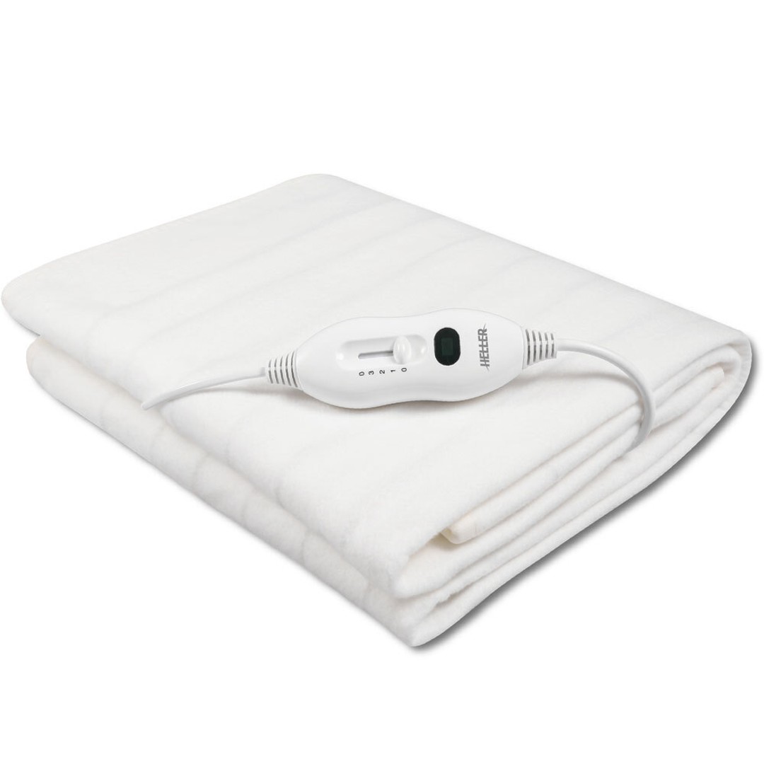Heller HEBSF2 Single Bed Washable Fitted Electric Blanket 91x193cm w/Remote WHT