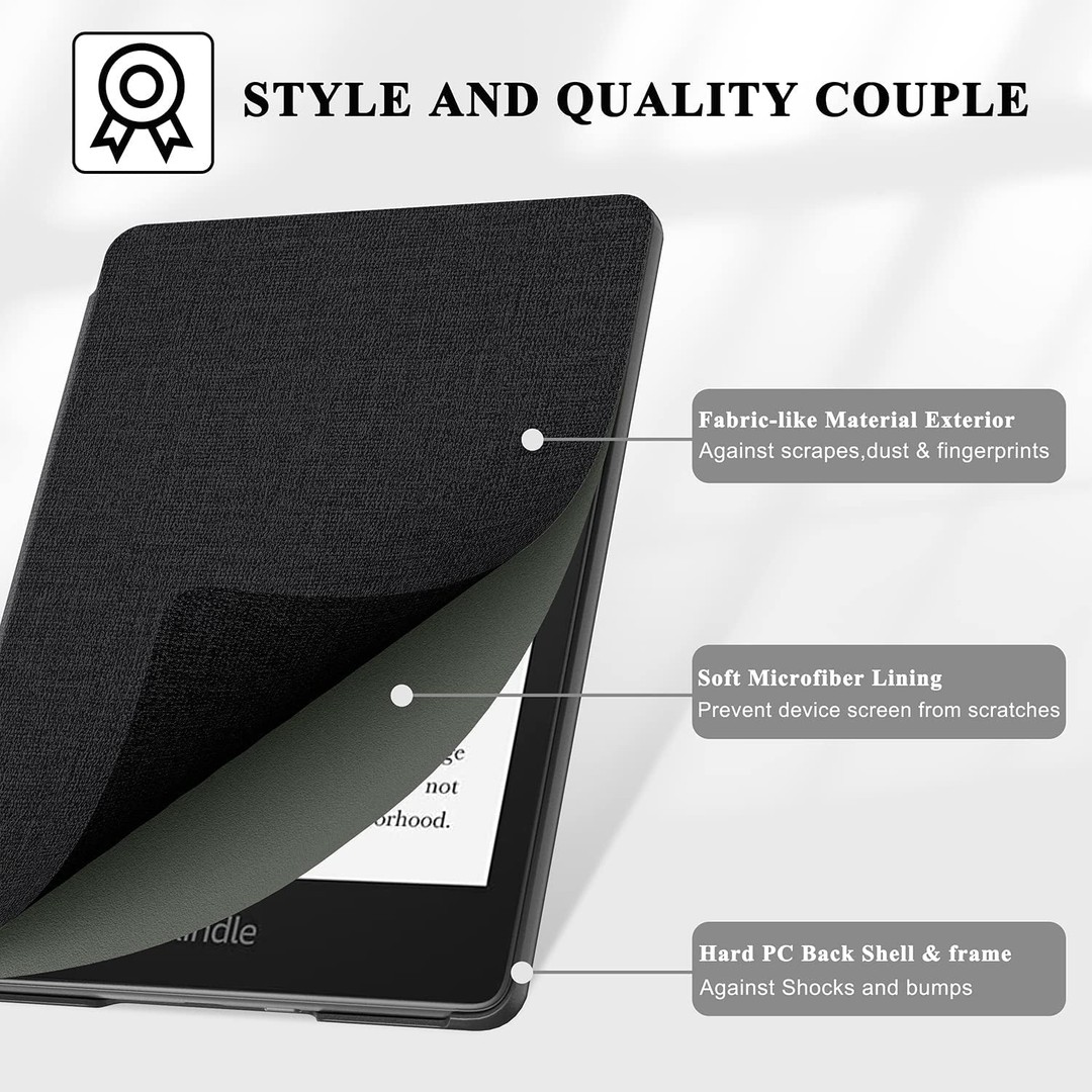 Kindle Paperwhite Case 2021/2022 Flip cover, Black, hi-res